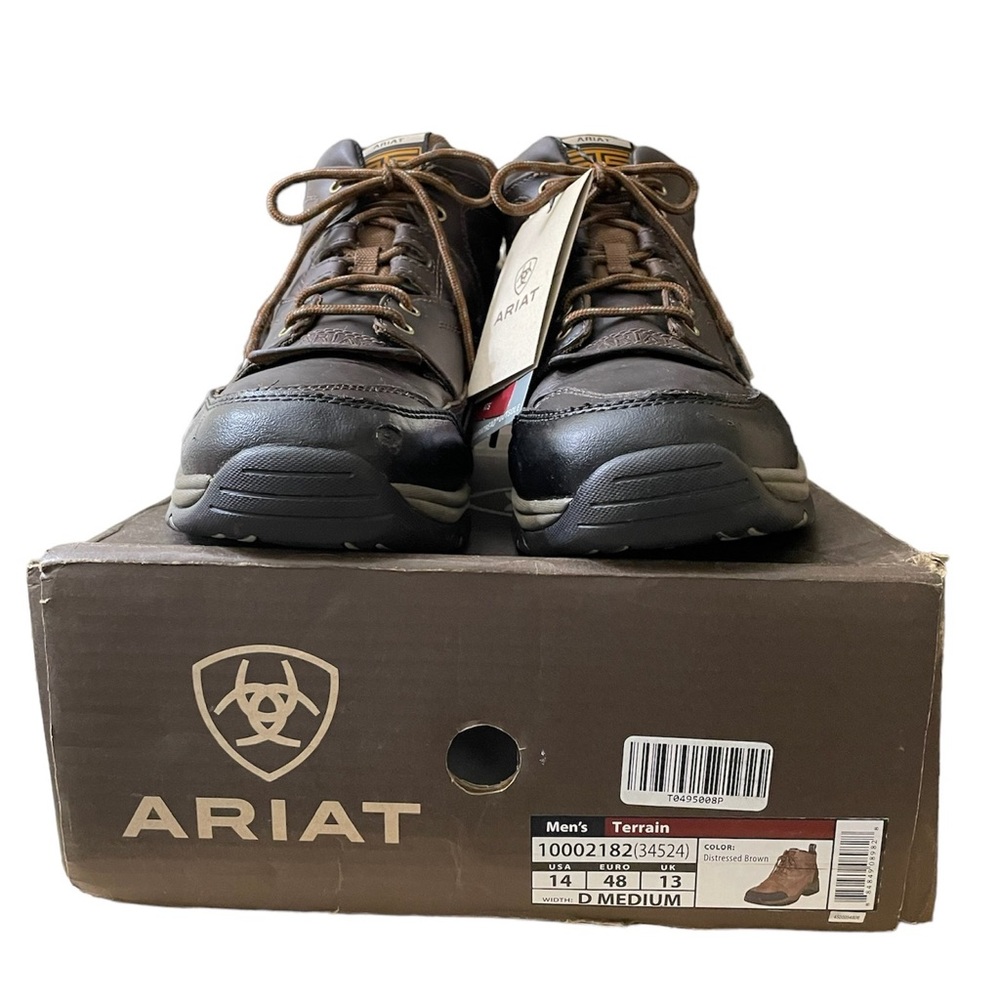 Men’s Ariat Terrain Waterproof Hiking Boot w/Box & Tags + Saddle Soap/Sponge - Picture 6 of 16